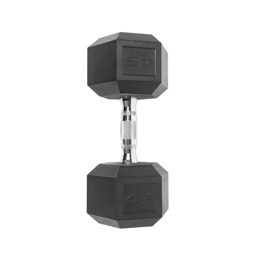 (2 pack) CAP Barbell Coated Hex Dumbbell, Single 45 Lbs.